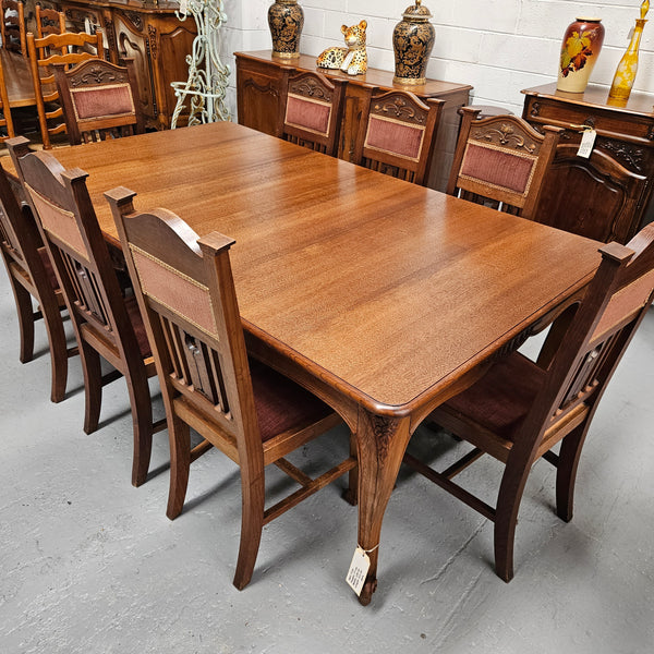 Elegant & Wide French Oak Louis XV Style Extension Table