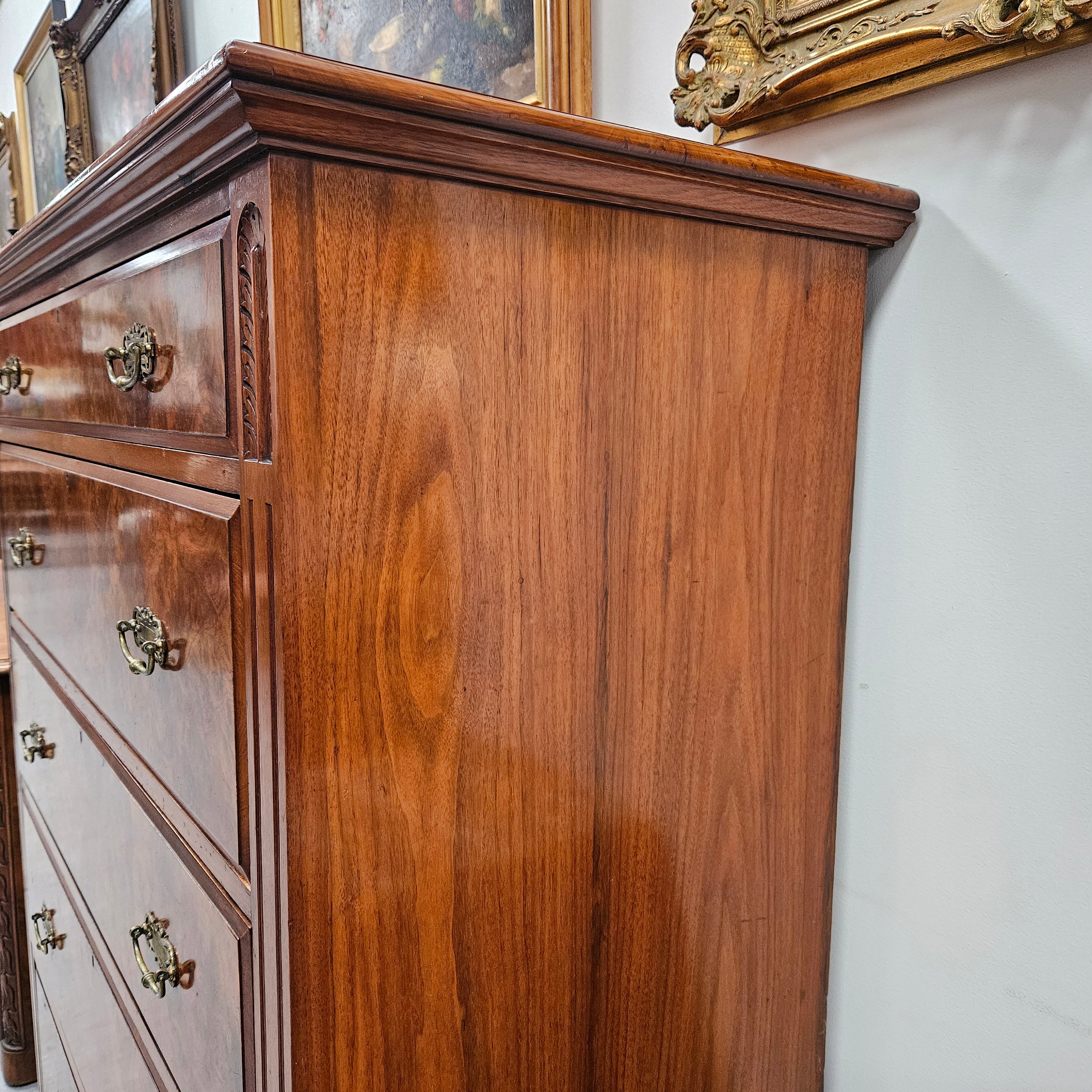 Australian Walnut & Burr Walnut Tall Drawers | Antique & Vintage | Moonee Ponds Antiques | Australia Wide Delivery