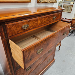 Australian Walnut & Burr Walnut Tall Drawers | Antique & Vintage | Moonee Ponds Antiques | Australia Wide Delivery