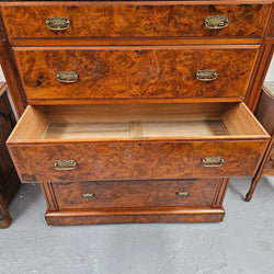 Australian Walnut & Burr Walnut Tall Drawers | Antique & Vintage | Moonee Ponds Antiques | Australia Wide Delivery
