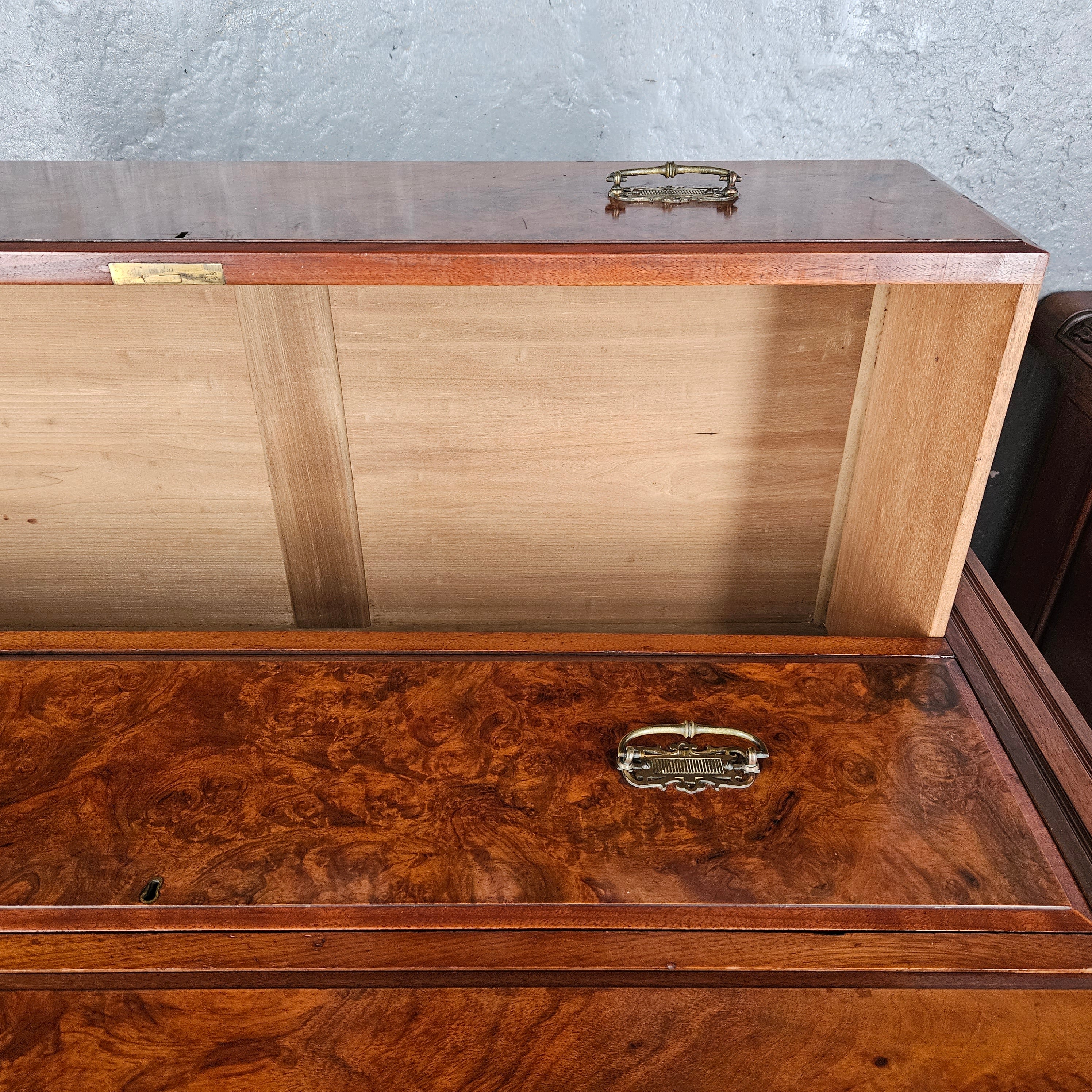 Australian Walnut & Burr Walnut Tall Drawers | Antique & Vintage | Moonee Ponds Antiques | Australia Wide Delivery