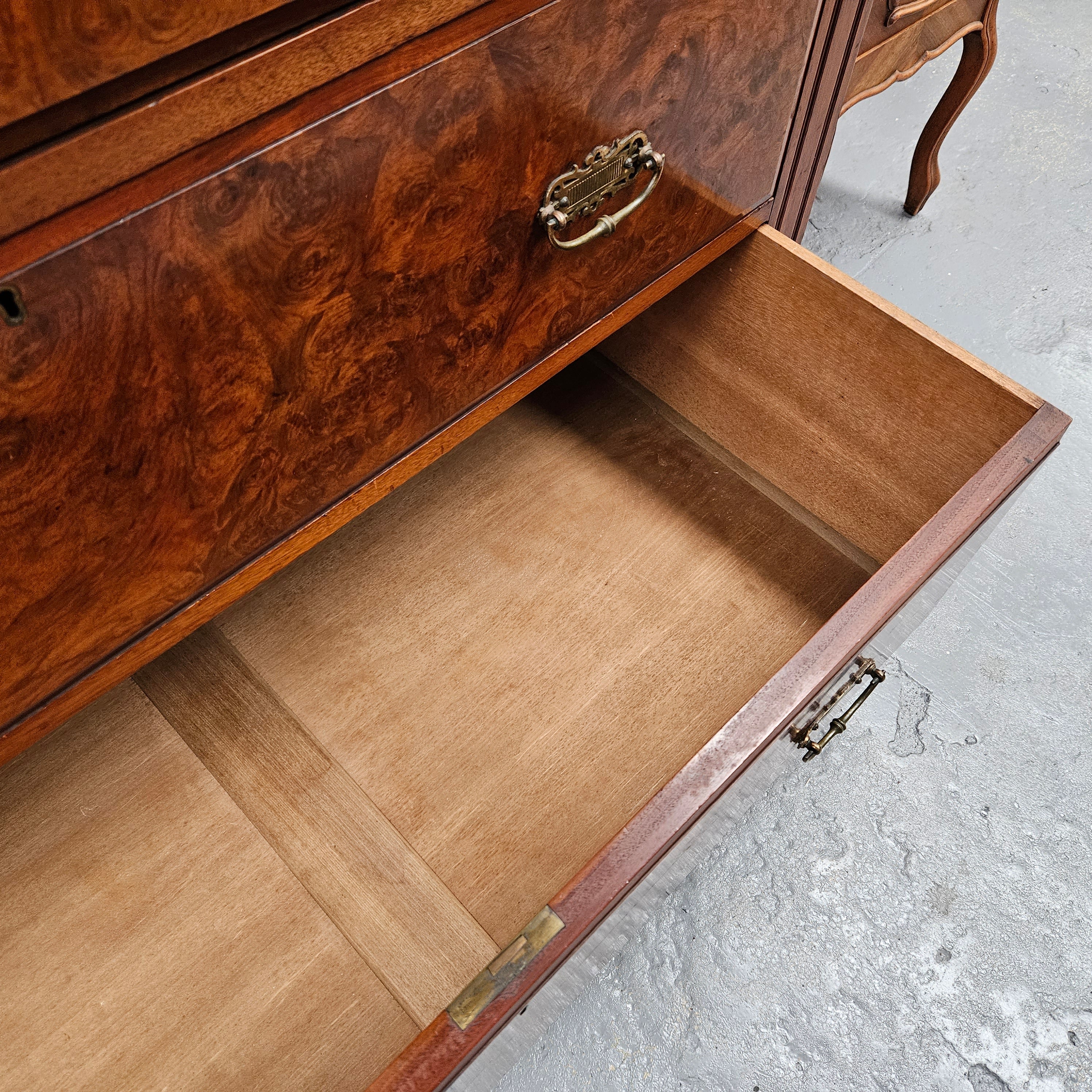 Australian Walnut & Burr Walnut Tall Drawers | Antique & Vintage | Moonee Ponds Antiques | Australia Wide Delivery