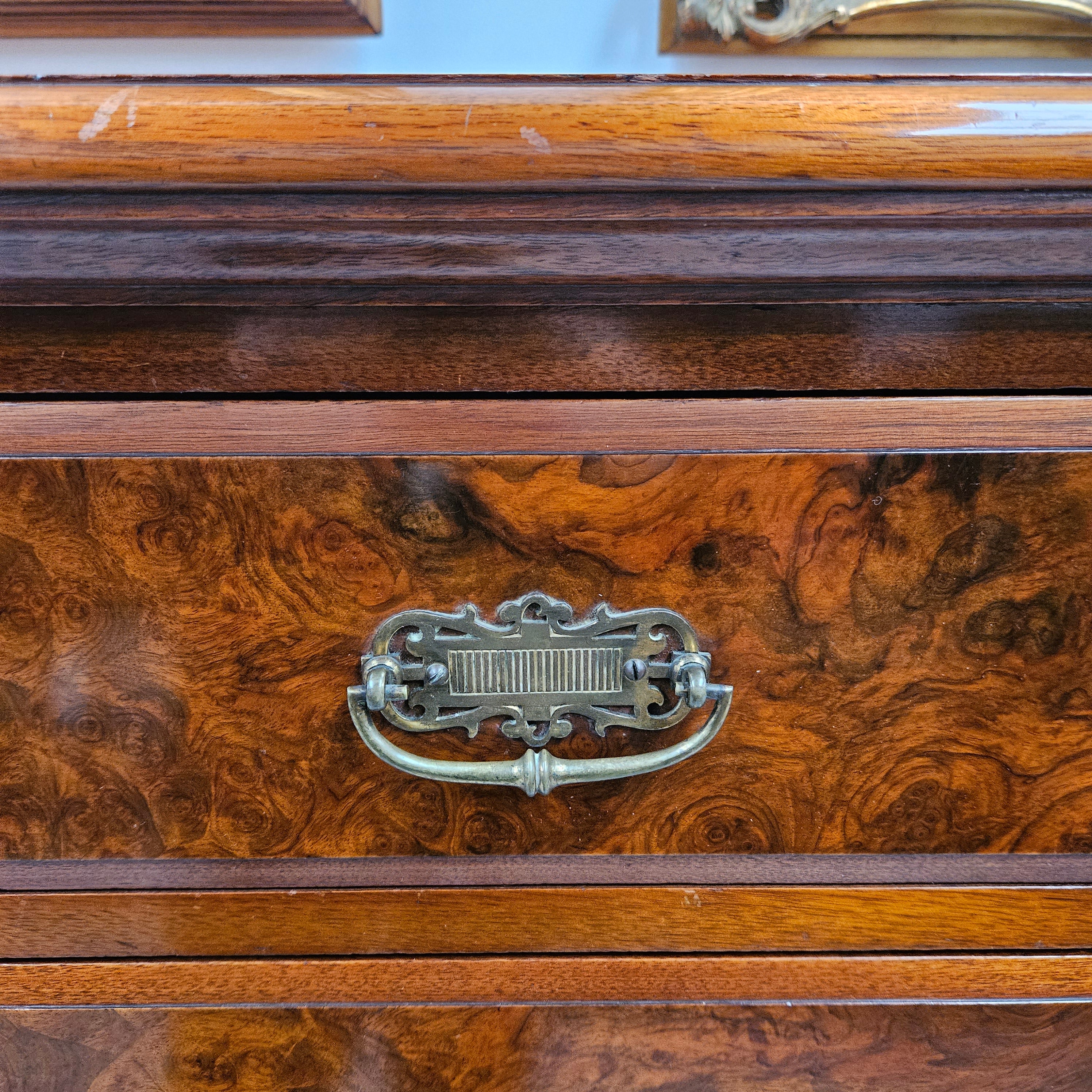 Australian Walnut & Burr Walnut Tall Drawers | Antique & Vintage | Moonee Ponds Antiques | Australia Wide Delivery