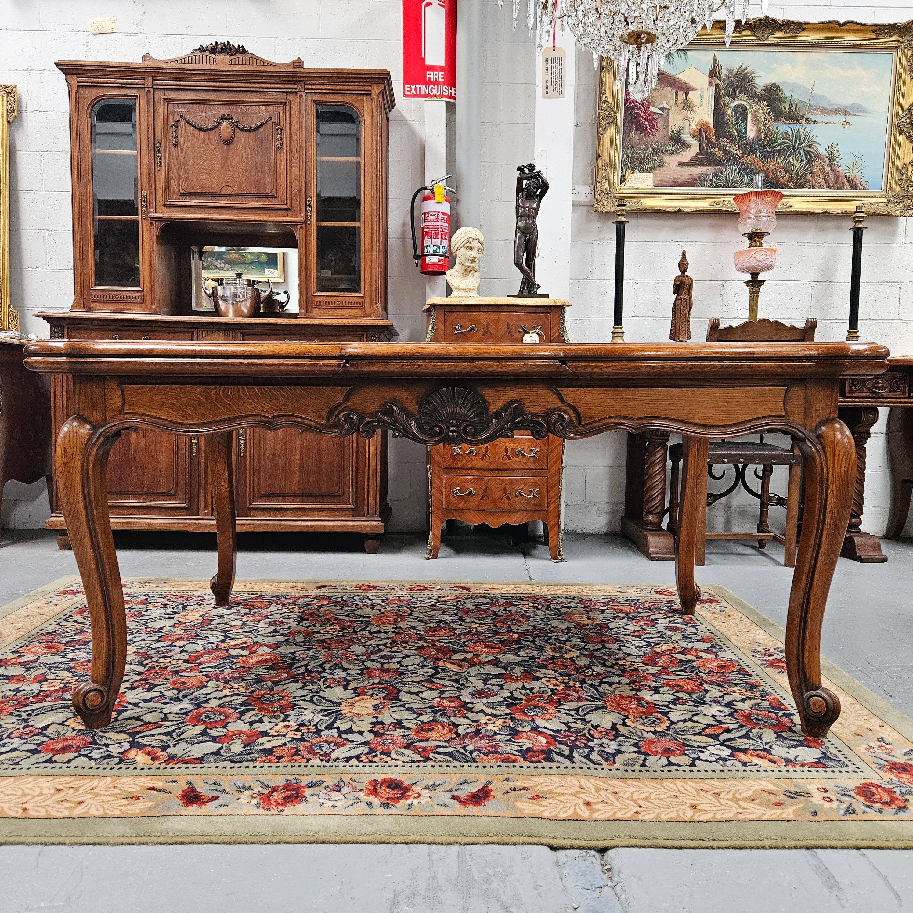 Antique Louis XV Style Parquetry Dining Table