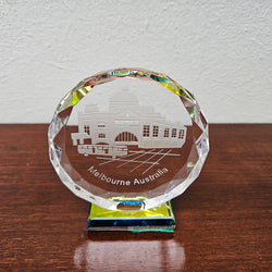 Crystal Melbourne Paper Weight | Antique & Vintage | Moonee Ponds Antiques | Australia Wide Delivery