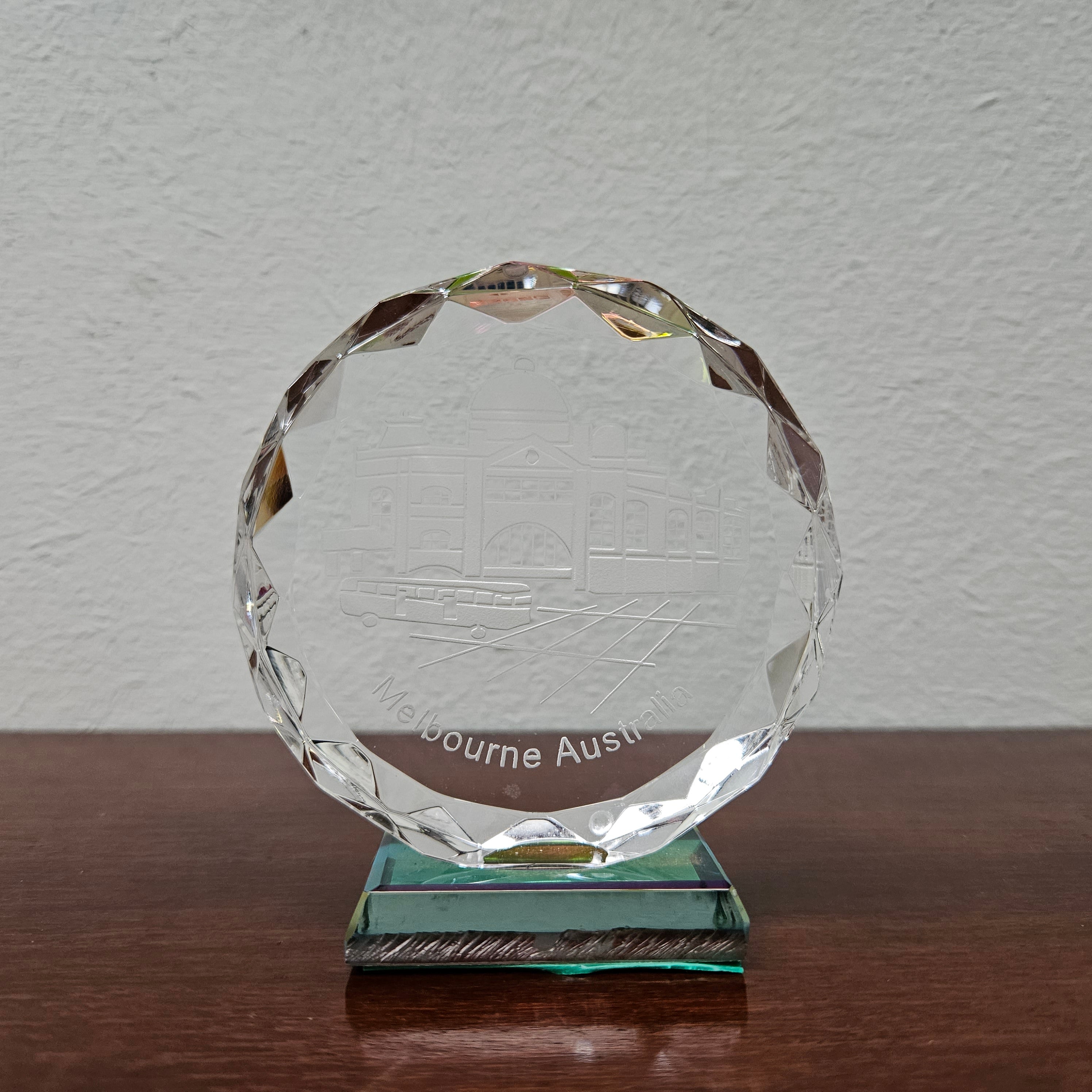 Crystal Melbourne Paper Weight