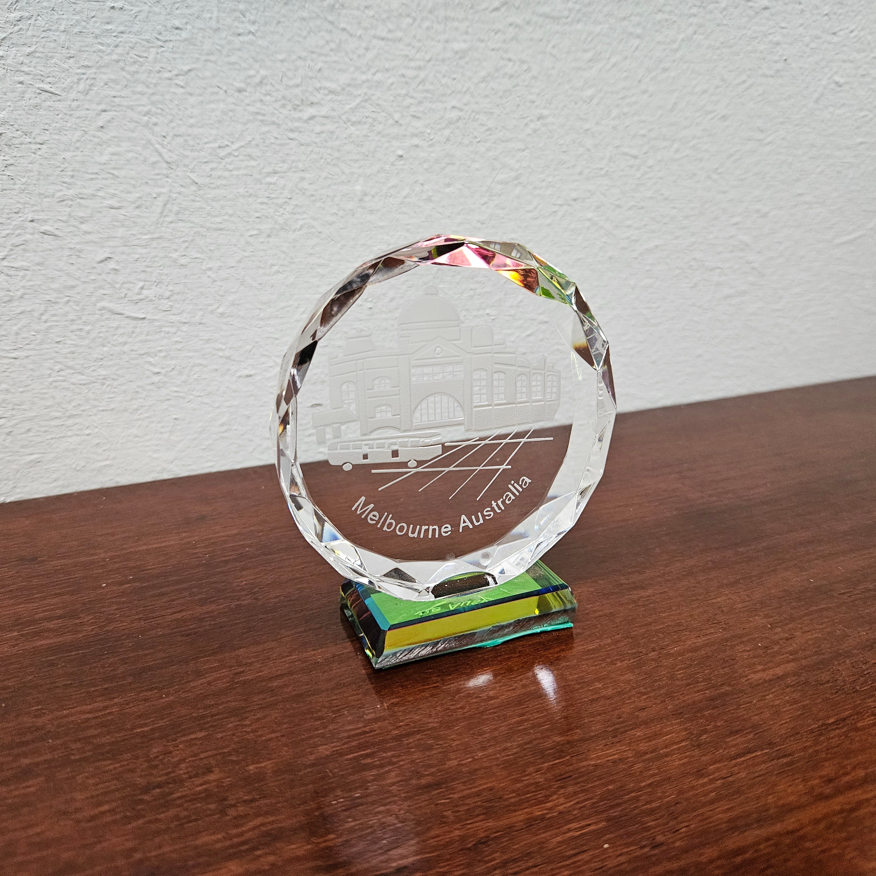 Crystal Melbourne Paper Weight | Antique & Vintage | Moonee Ponds Antiques | Australia Wide Delivery