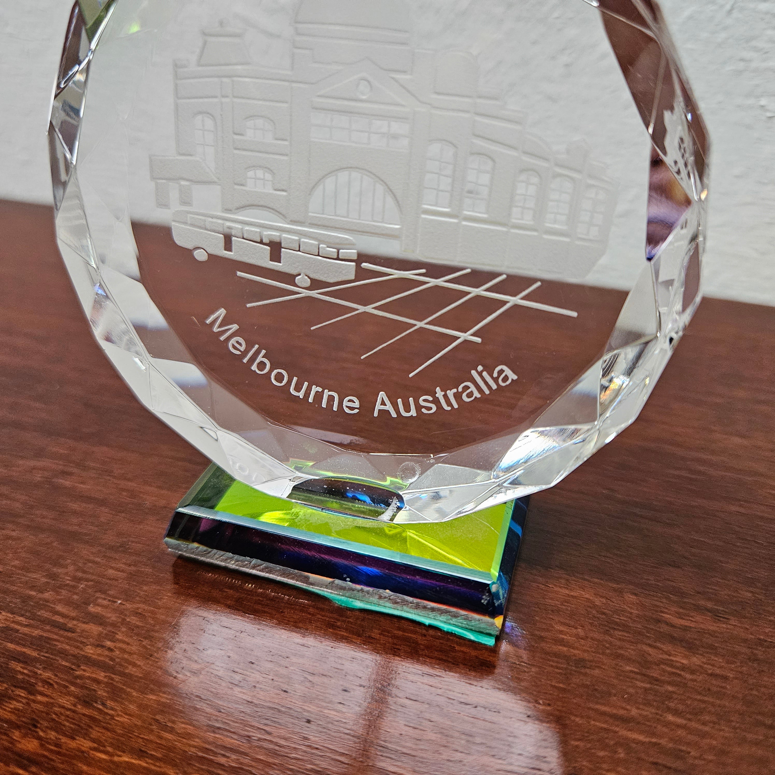 Crystal Melbourne Paper Weight | Antique & Vintage | Moonee Ponds Antiques | Australia Wide Delivery
