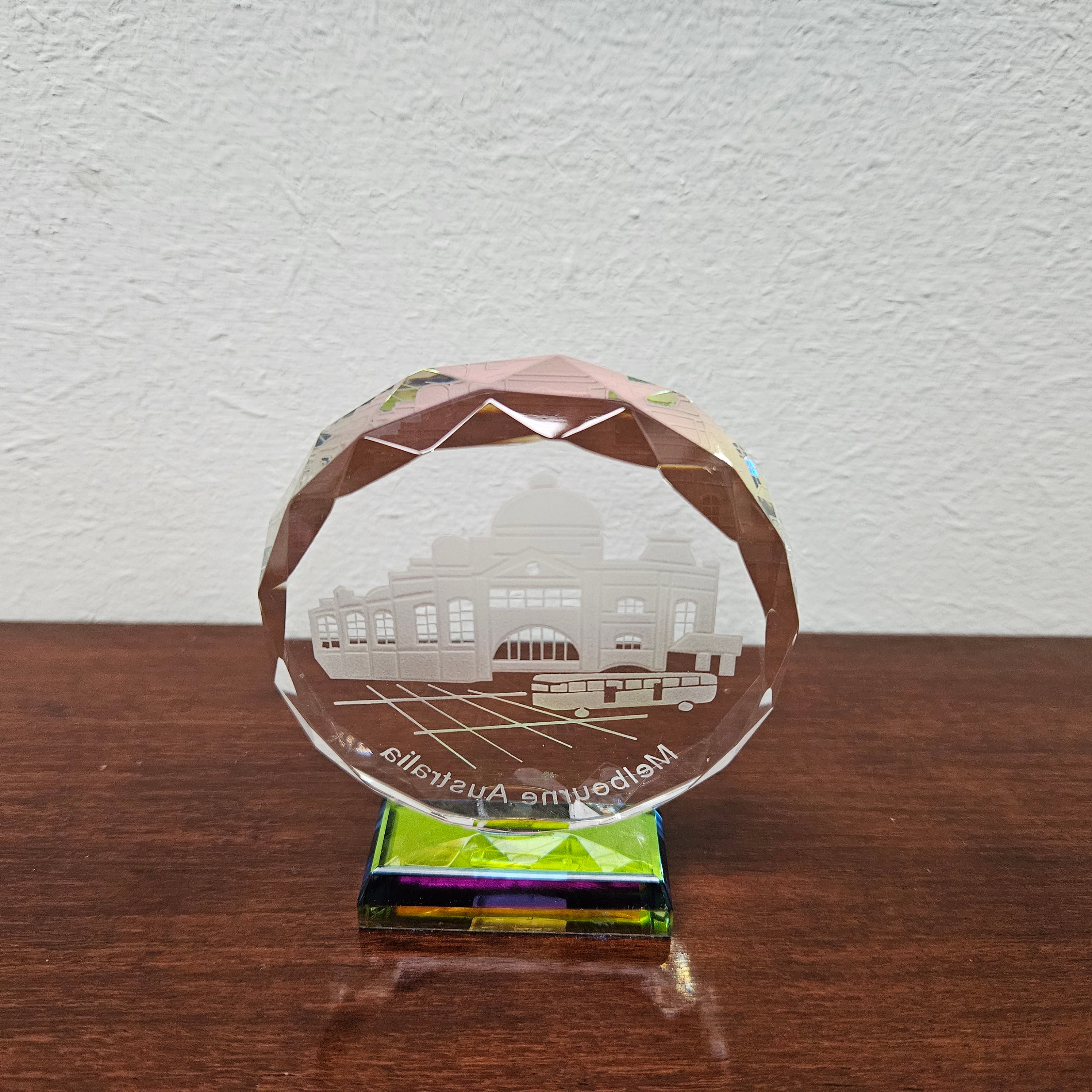 Crystal Melbourne Paper Weight | Antique & Vintage | Moonee Ponds Antiques | Australia Wide Delivery