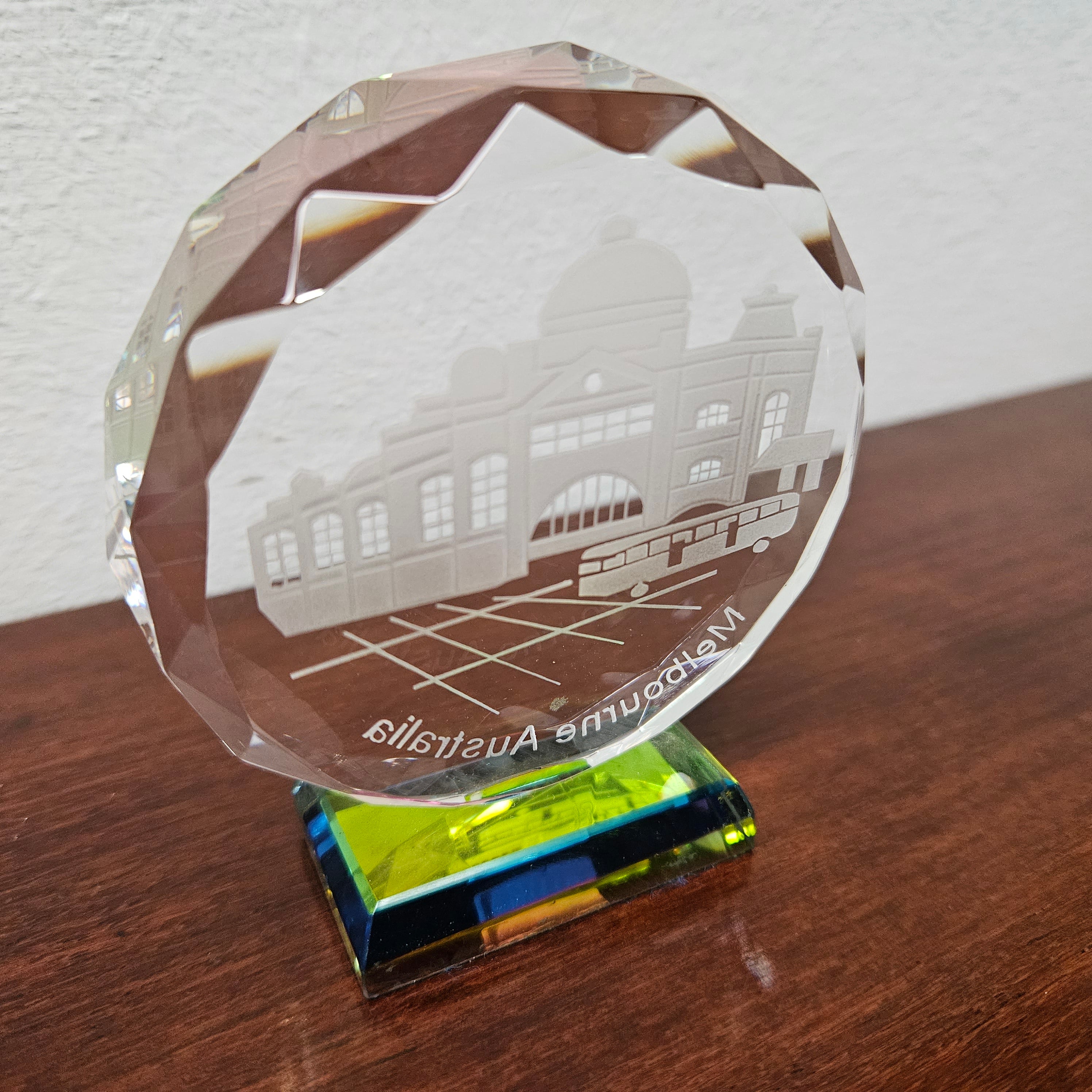 Crystal Melbourne Paper Weight | Antique & Vintage | Moonee Ponds Antiques | Australia Wide Delivery