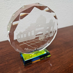 Crystal Melbourne Paper Weight | Antique & Vintage | Moonee Ponds Antiques | Australia Wide Delivery