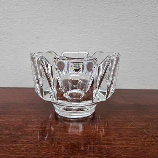 Orrefors "Corona" by Lars Hellsten Crystal Bowl