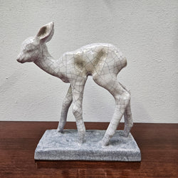 Appealing Majolica Fawn Figure | Antique & Vintage | Moonee Ponds Antiques | Australia Wide Delivery