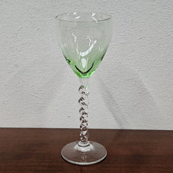 6 Vintage Coloured Wine Glasses With Twist Stems | Antique & Vintage | Moonee Ponds Antiques | Australia Wide Delivery