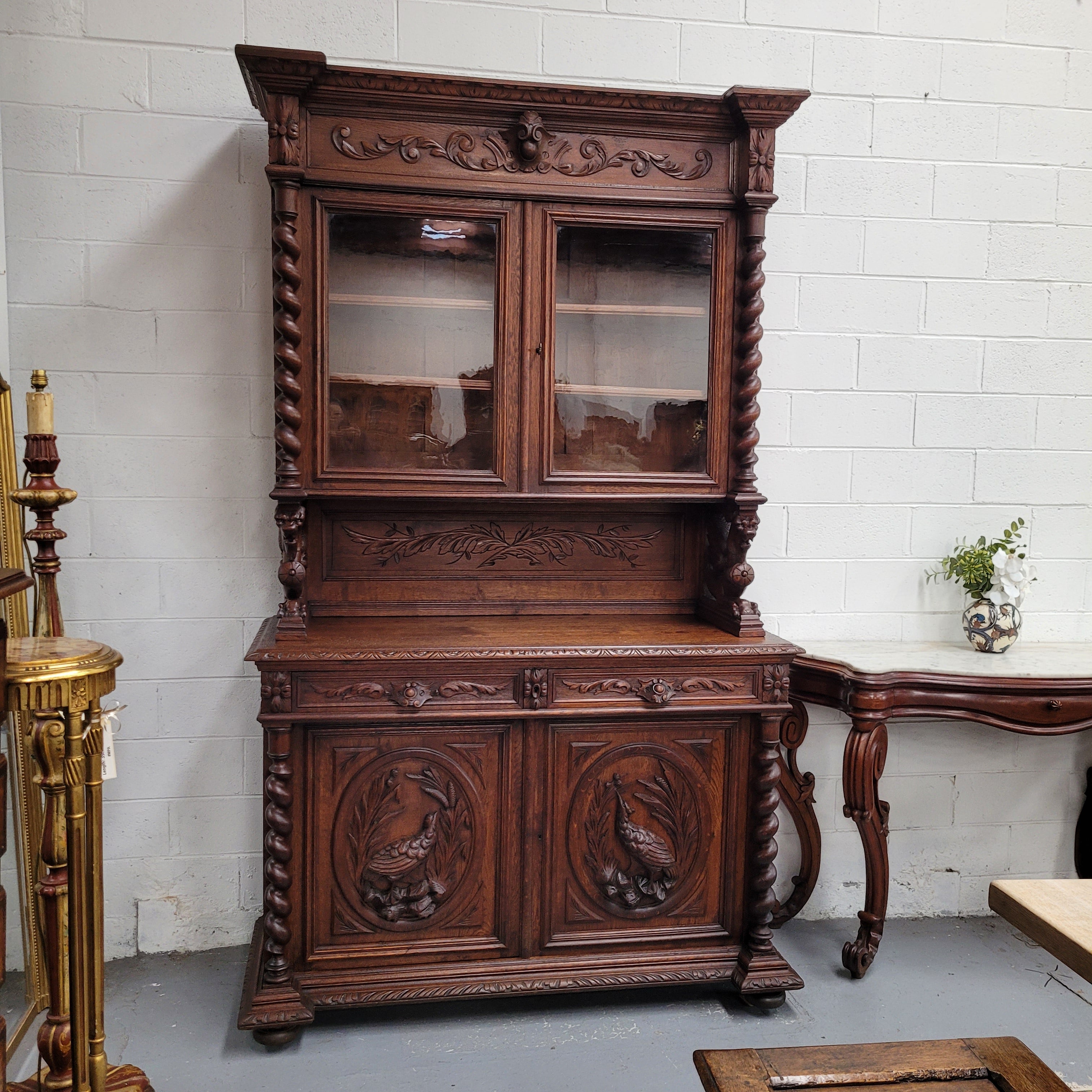 Renaissance Style French Oak Buffet De Corp With Impressive Carvings | Antique & Vintage | Moonee Ponds Antiques | Australia Wide Delivery