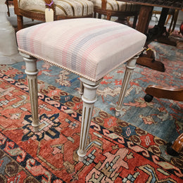 Louis XVI Style Upholstered Stool