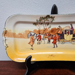 Royal Doulton "Coaching Days" Sandwich Plate | Antique & Vintage | Moonee Ponds Antiques | Australia Wide Delivery