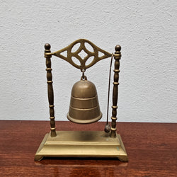 Antique Brass Bell on Stand With Gong | Antique & Vintage | Moonee Ponds Antiques | Australia Wide Delivery