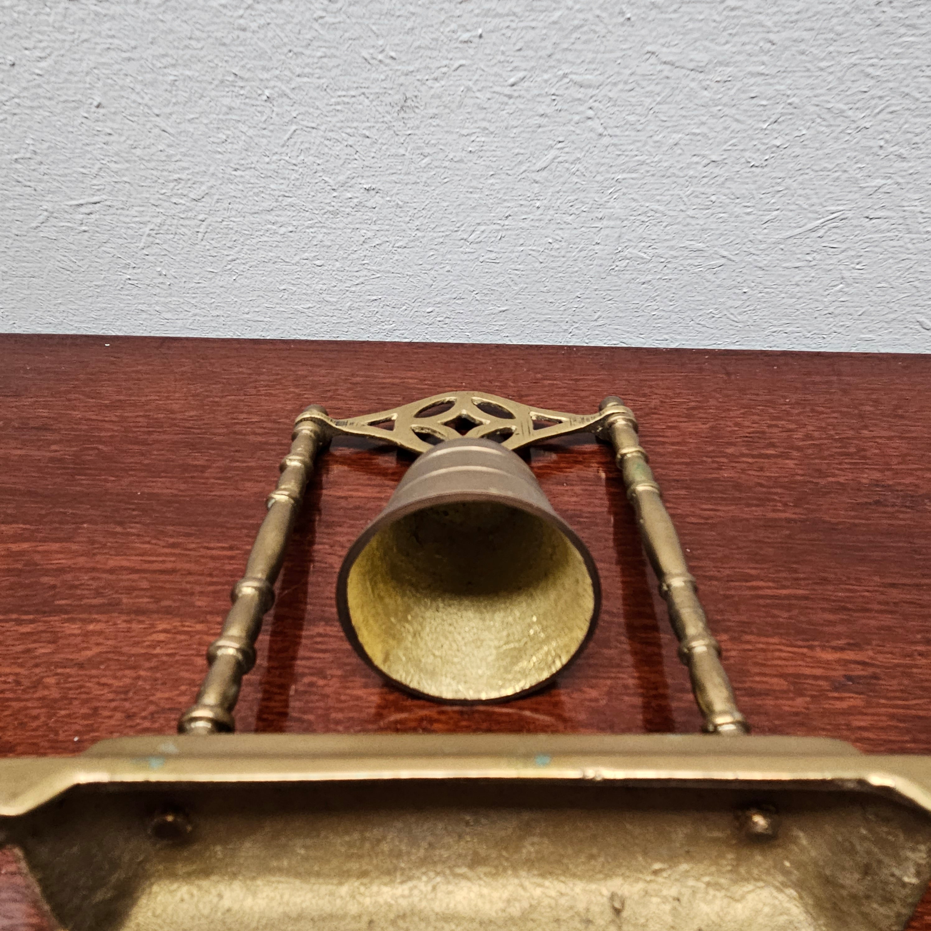 Antique Brass Bell on Stand With Gong | Antique & Vintage | Moonee Ponds Antiques | Australia Wide Delivery