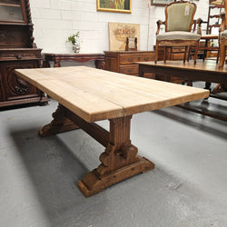 Raw French Oak Pedestal Dining Table | Antique & Vintage | Moonee Ponds Antiques | Australia Wide Delivery