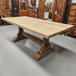 Raw French Oak Pedestal Dining Table | Antique & Vintage | Moonee Ponds Antiques | Australia Wide Delivery