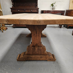 Raw French Oak Pedestal Dining Table | Antique & Vintage | Moonee Ponds Antiques | Australia Wide Delivery