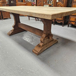 Raw French Oak Pedestal Dining Table | Antique & Vintage | Moonee Ponds Antiques | Australia Wide Delivery