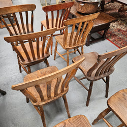 Matched Set 8 Elm Rustic Cottage Style Chairs | Antique & Vintage | Moonee Ponds Antiques | Australia Wide Delivery