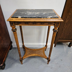 French Walnut Two Tiered Marble Top Table | Antique & Vintage | Moonee Ponds Antiques | Australia Wide Delivery
