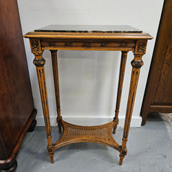 French Walnut Two Tiered Marble Top Table | Antique & Vintage | Moonee Ponds Antiques | Australia Wide Delivery