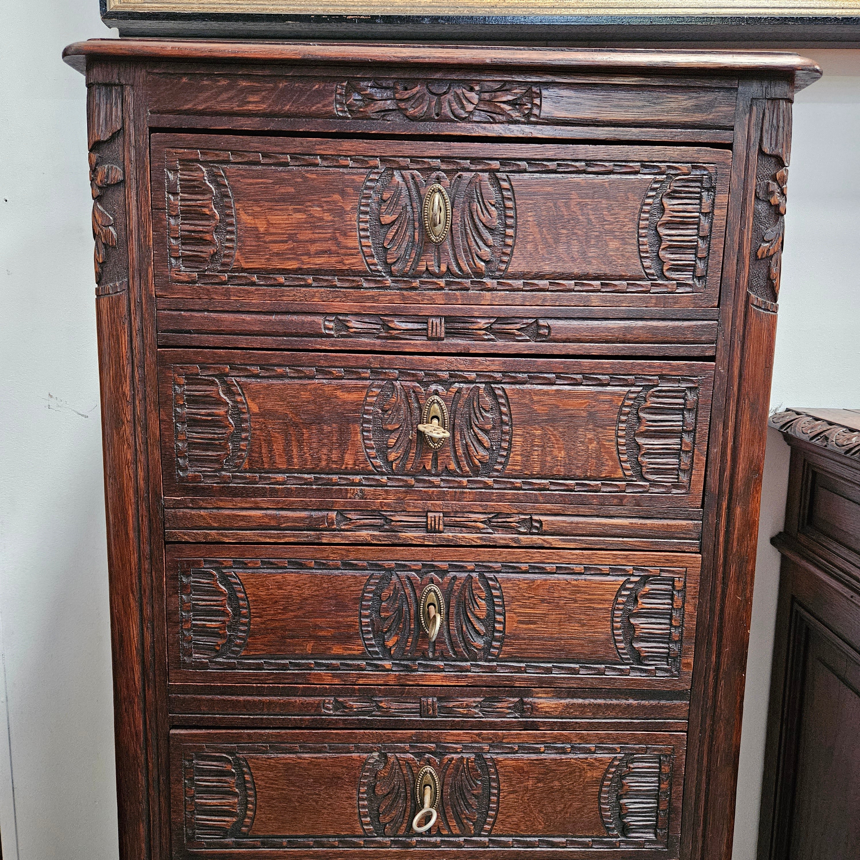 Breton French Oak Seven Drawer Semainier | Antique & Vintage | Moonee Ponds Antiques | Australia Wide Delivery