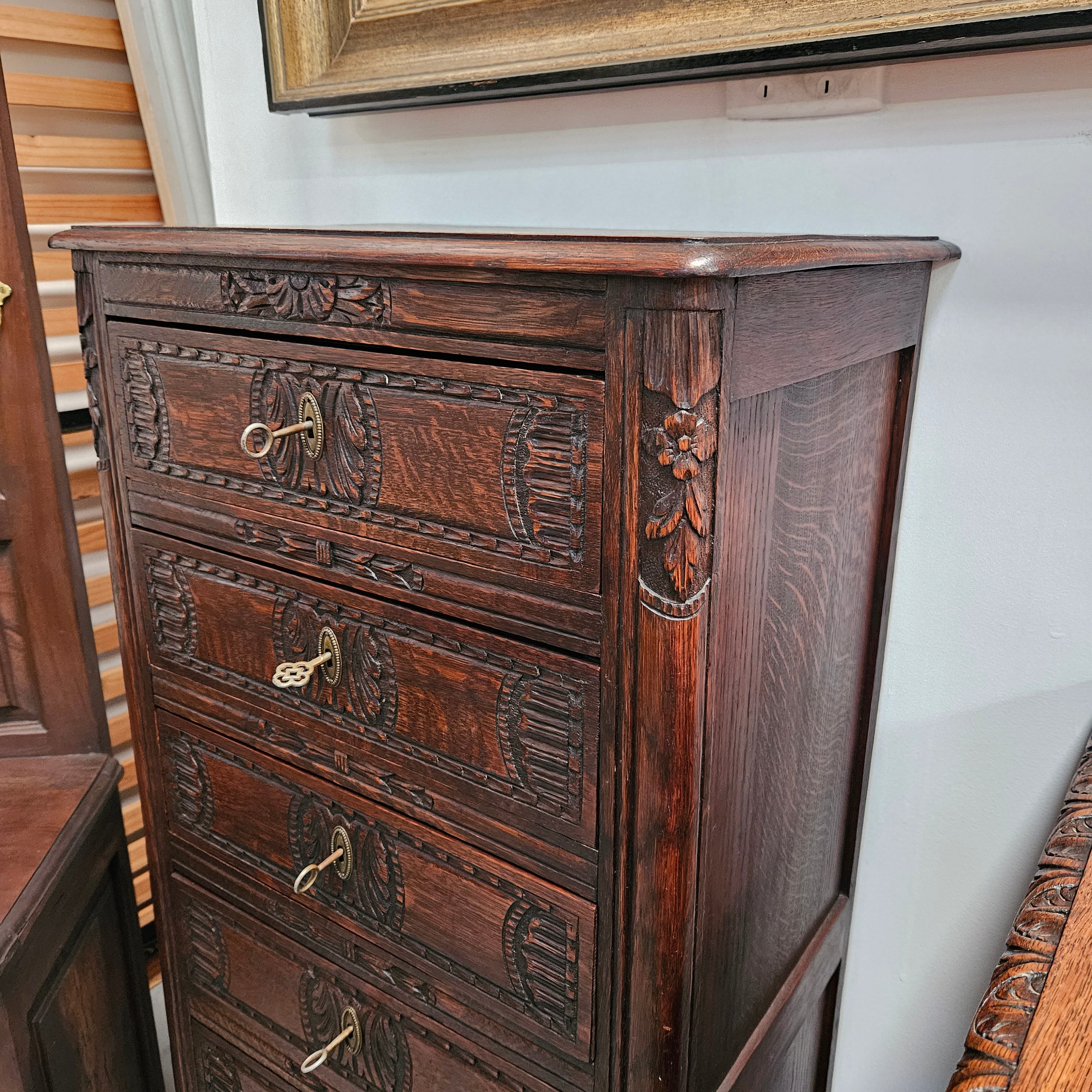 Breton French Oak Seven Drawer Semainier | Antique & Vintage | Moonee Ponds Antiques | Australia Wide Delivery