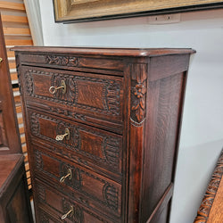 Breton French Oak Seven Drawer Semainier | Antique & Vintage | Moonee Ponds Antiques | Australia Wide Delivery
