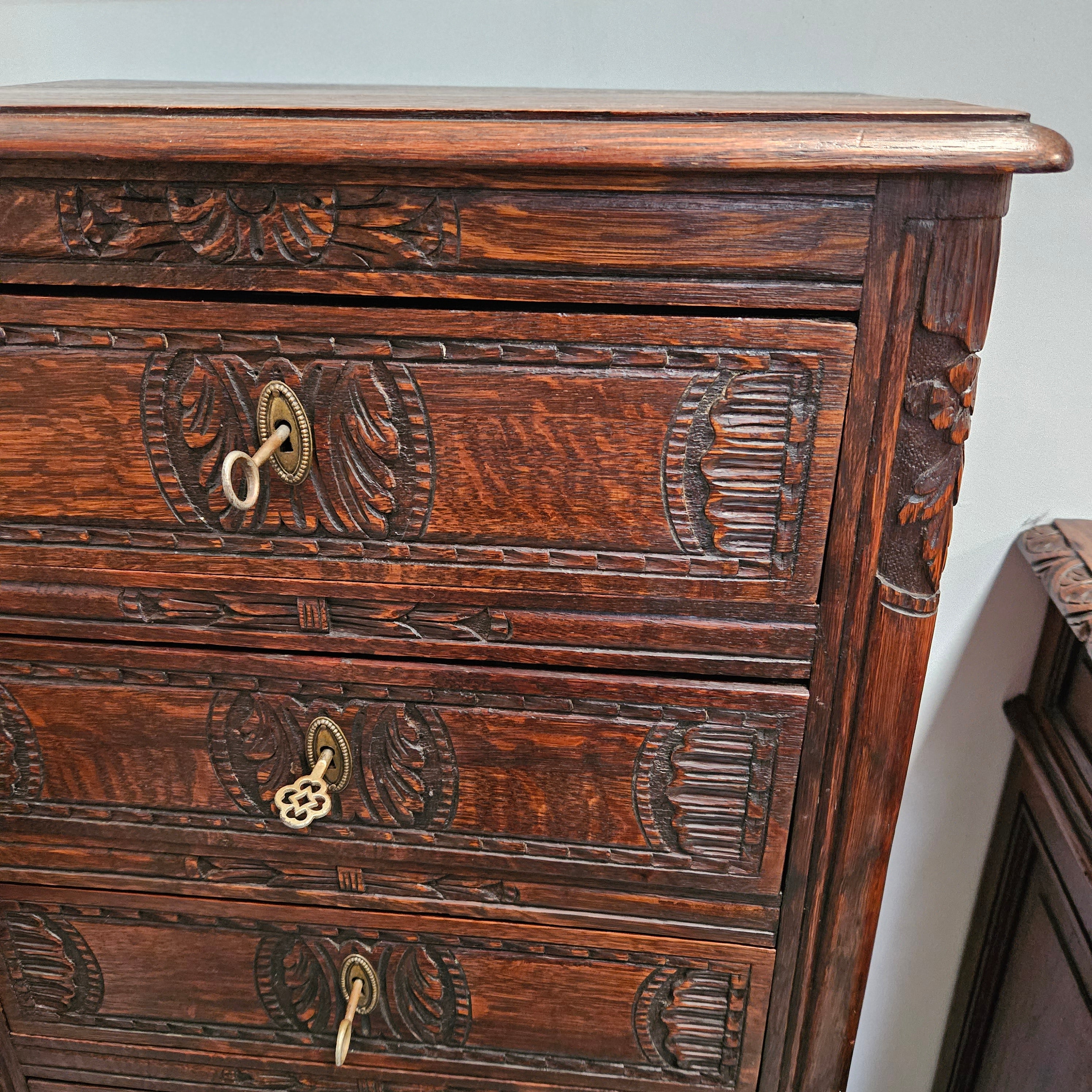 Breton French Oak Seven Drawer Semainier | Antique & Vintage | Moonee Ponds Antiques | Australia Wide Delivery
