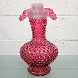 Vintage Fenton Cranberry Glass Vase | Antique & Vintage | Moonee Ponds Antiques | Australia Wide Delivery