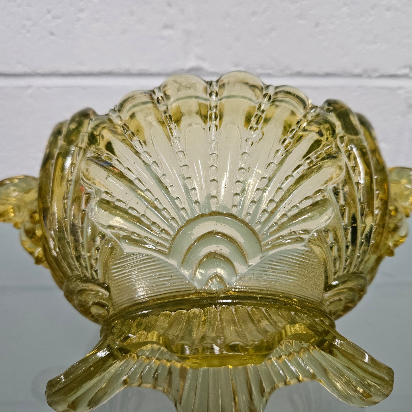 Victorian Citrine Glass Bowl