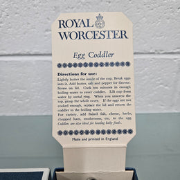 Boxed Vintage Royal Worcester Egg Coddler