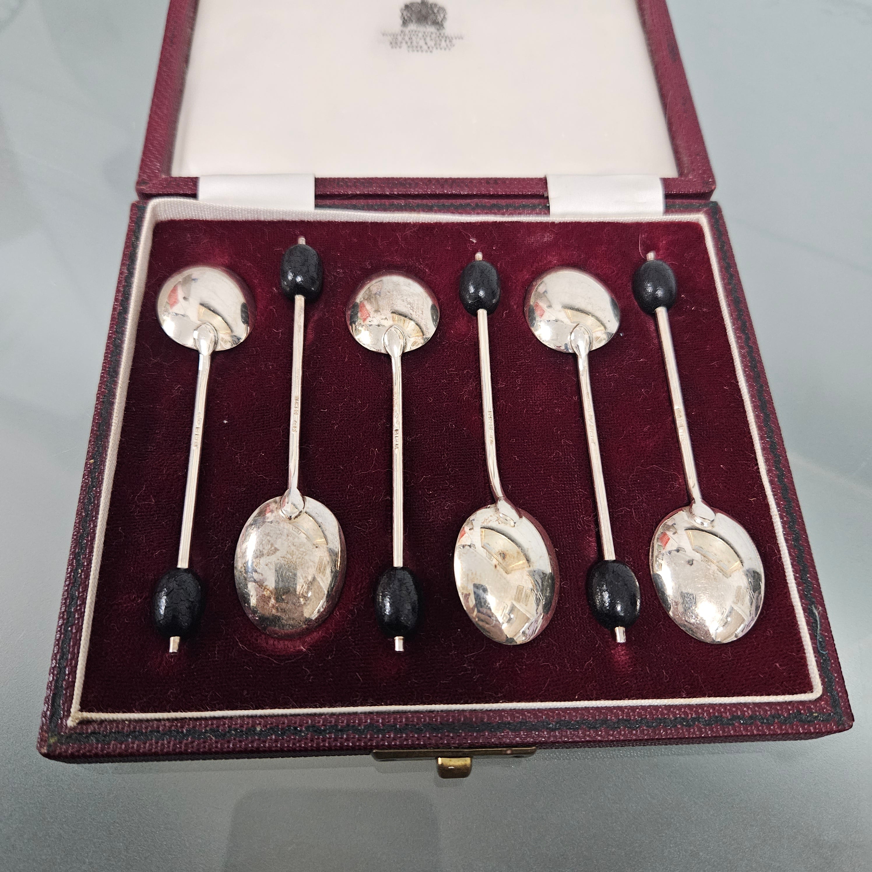 Asprey London Set 6 Sterling Silver Coffee Spoons | Antique & Vintage | Moonee Ponds Antiques | Australia Wide Delivery