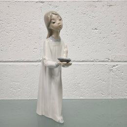 Lladro Girl Holding Candle Figure