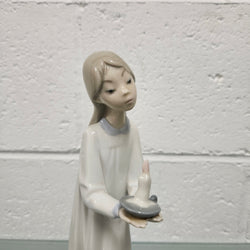Lladro Girl Holding Candle Figure | Antique & Vintage | Moonee Ponds Antiques | Australia Wide Delivery