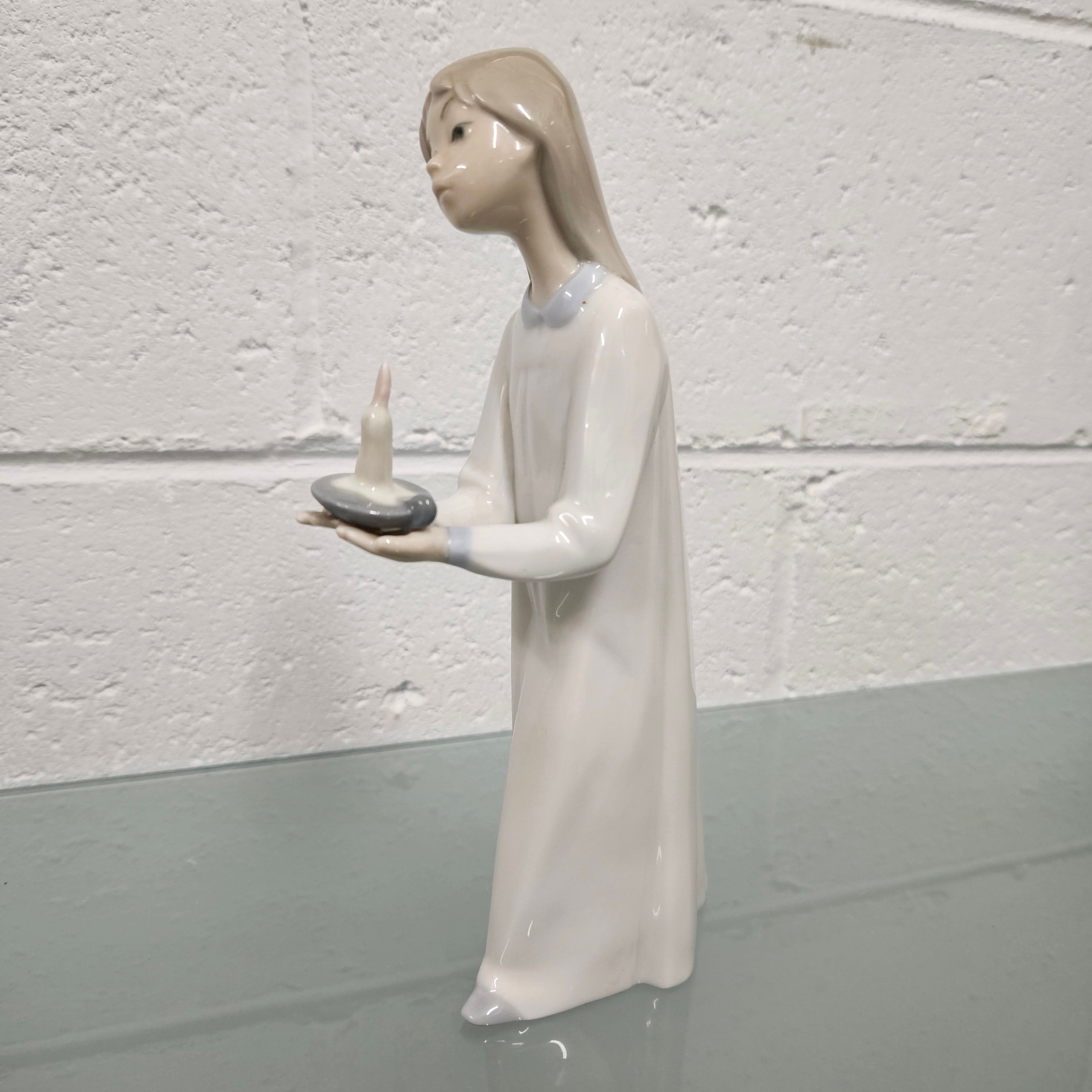 Lladro Girl Holding Candle Figure | Antique & Vintage | Moonee Ponds Antiques | Australia Wide Delivery