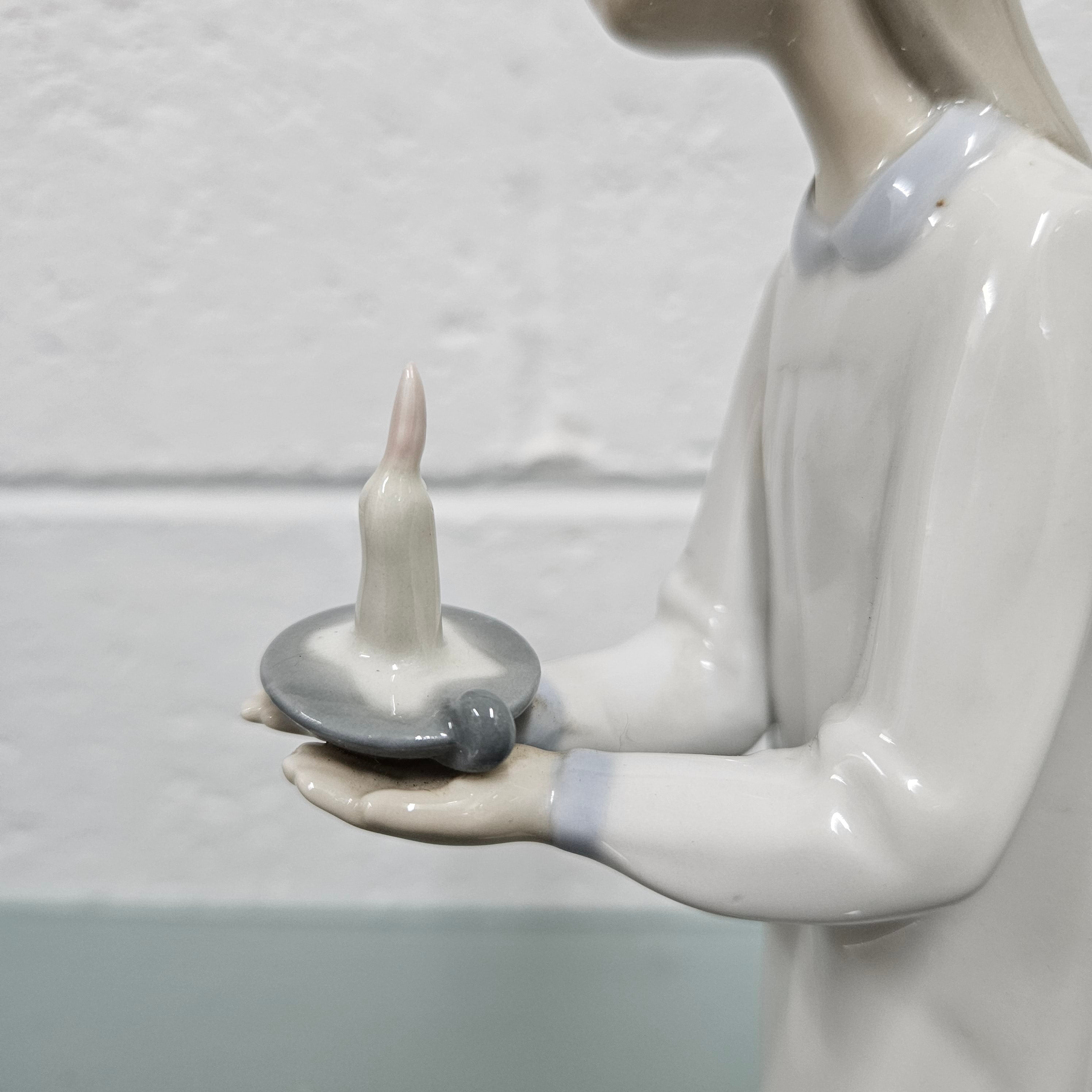 Lladro Girl Holding Candle Figure | Antique & Vintage | Moonee Ponds Antiques | Australia Wide Delivery