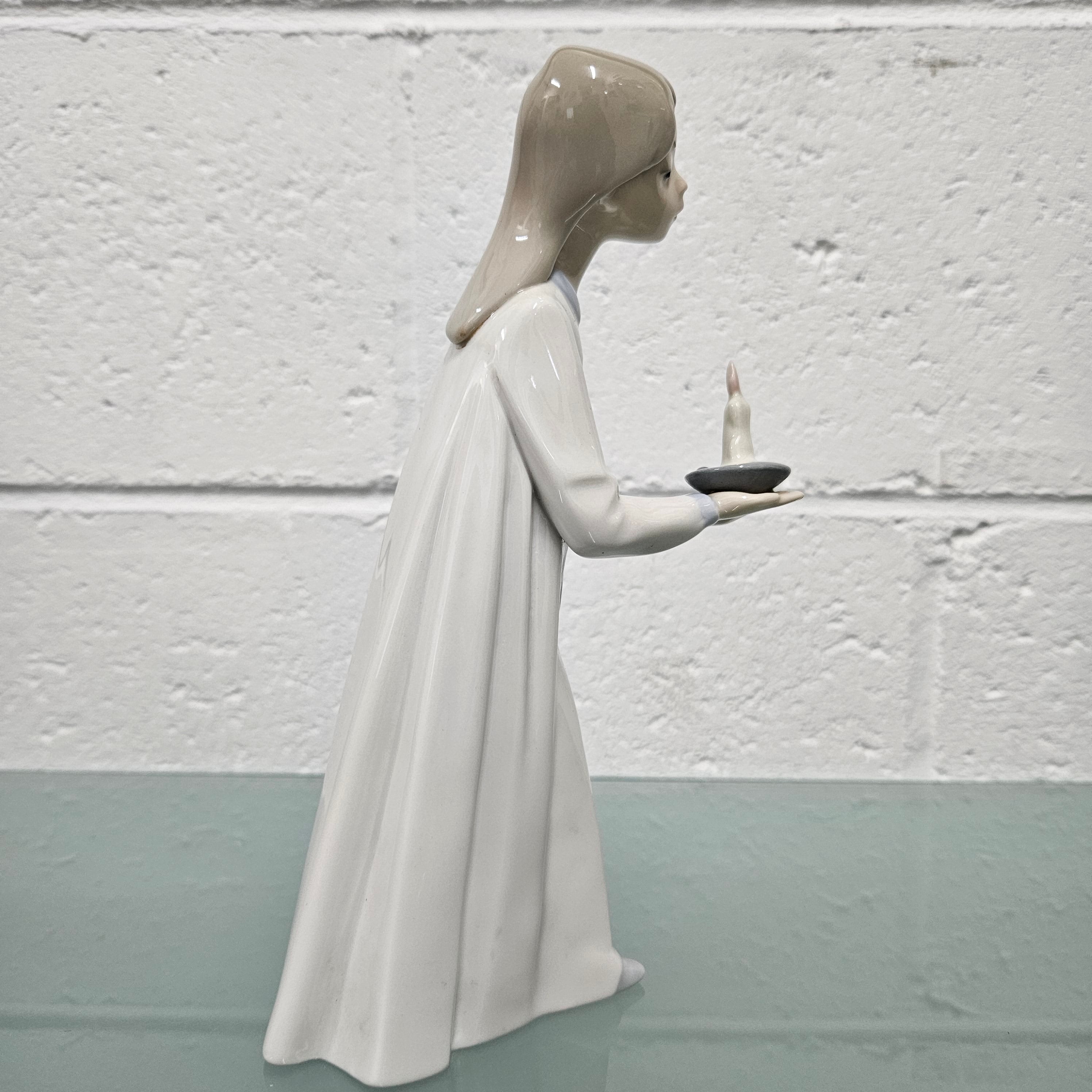 Lladro Girl Holding Candle Figure | Antique & Vintage | Moonee Ponds Antiques | Australia Wide Delivery