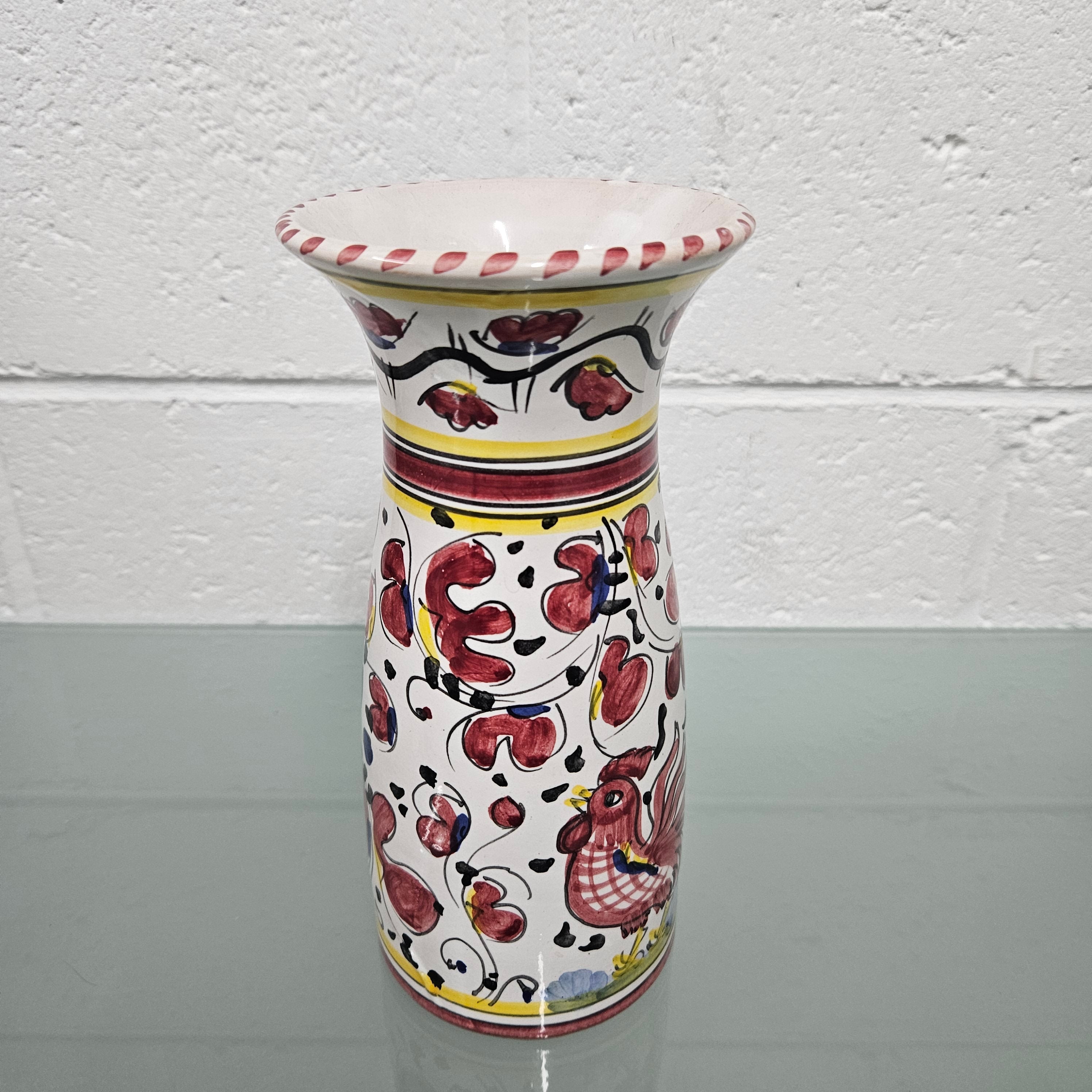 Deruta (Italian) Hand Painted Vase