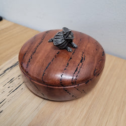 Vintage Walnut & Pewter Lizard Paperweight | Antique & Vintage | Moonee Ponds Antiques | Australia Wide Delivery