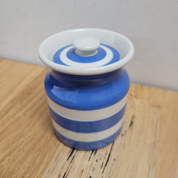 Antique Small Blue Cornishware Lidded Jar Stamped T.G Green Made in England | Antique & Vintage | Moonee Ponds Antiques | Australia Wide Delivery