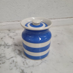 Antique Small Blue Cornishware Lidded Jar Stamped T.G Green Made in England | Antique & Vintage | Moonee Ponds Antiques | Australia Wide Delivery