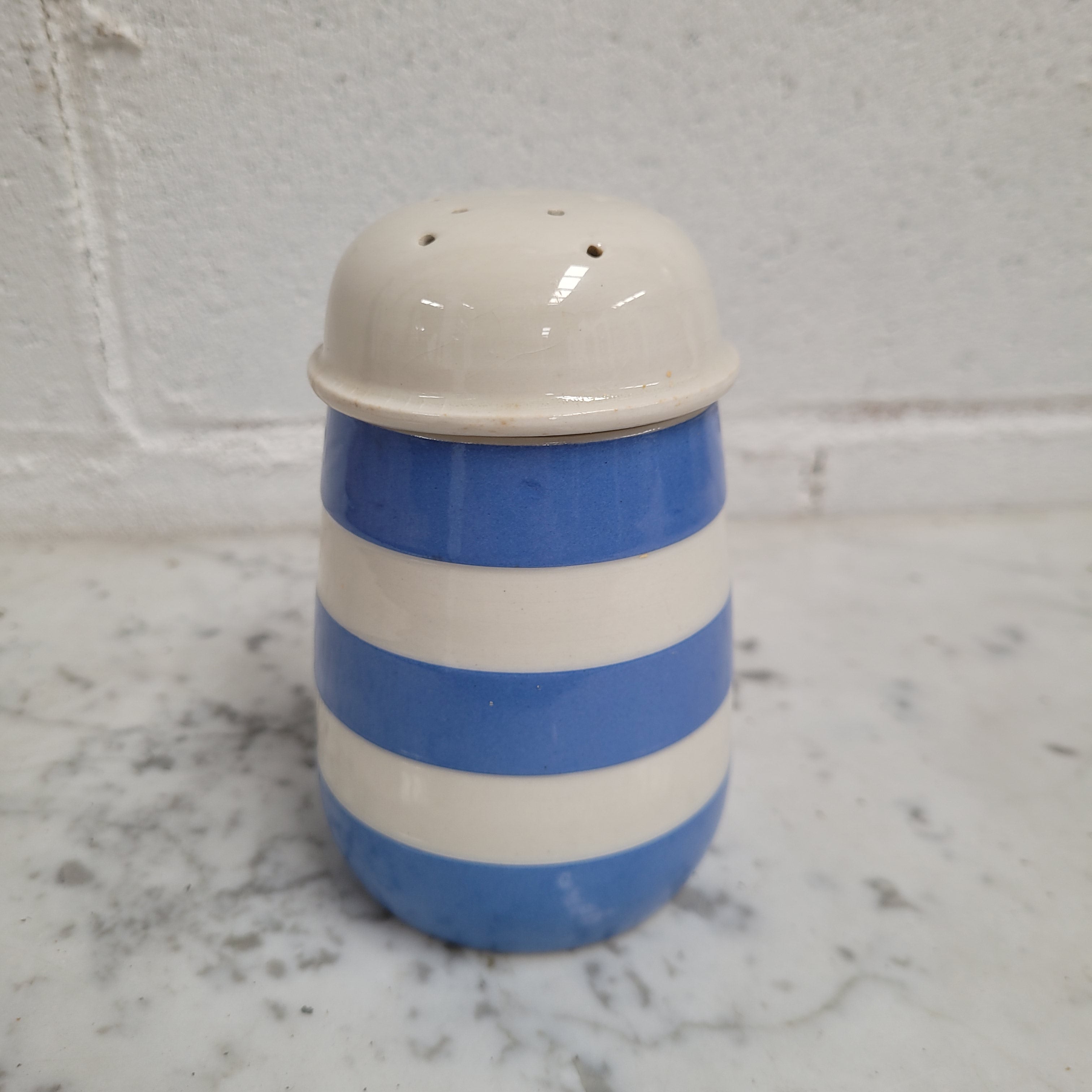 Antique Blue Cornishware Sugar Shaker T.G Green Made in England | Antique & Vintage | Moonee Ponds Antiques | Australia Wide Delivery