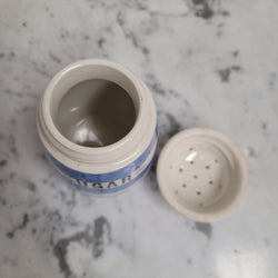 Antique Blue Cornishware Sugar Shaker T.G Green Made in England | Antique & Vintage | Moonee Ponds Antiques | Australia Wide Delivery