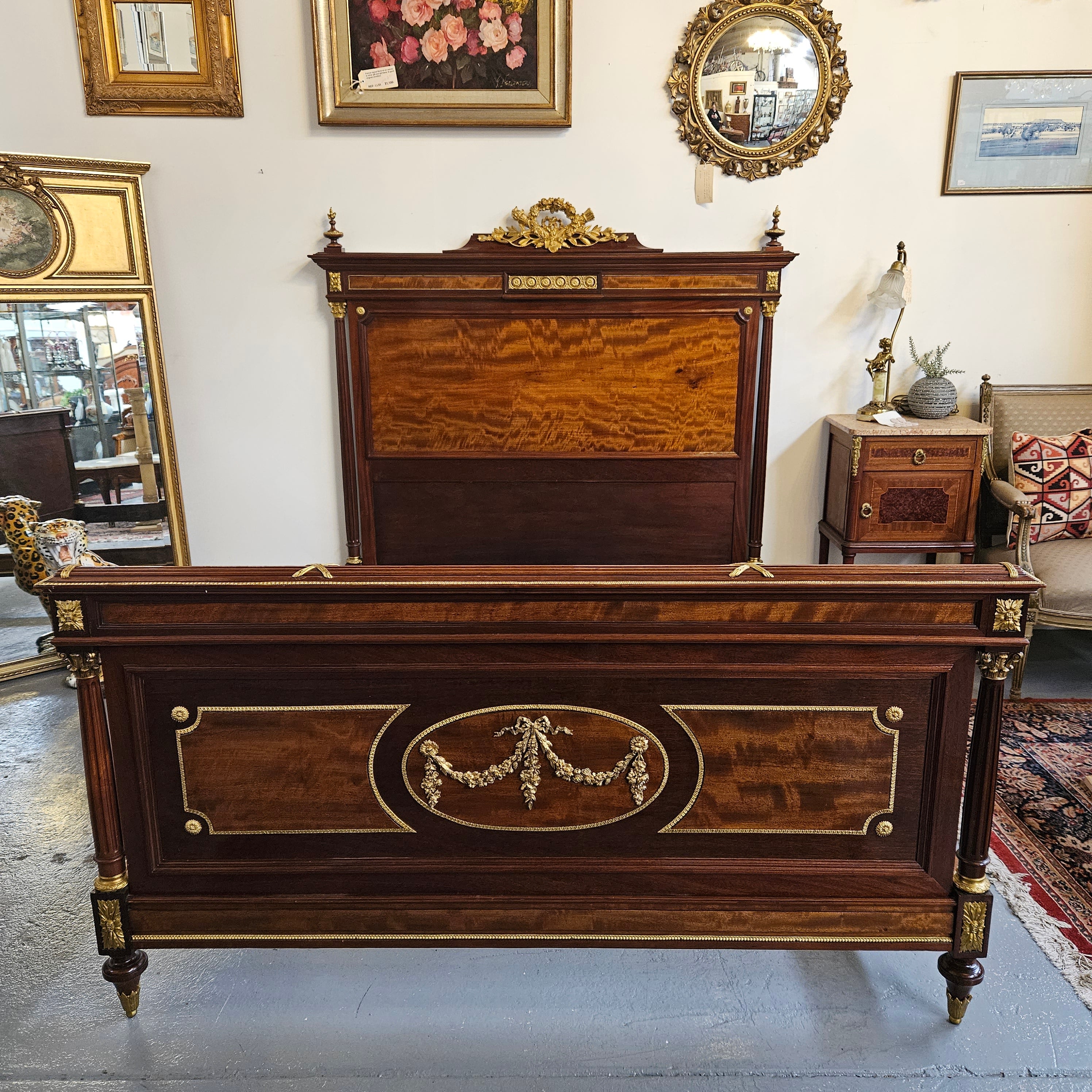 French Louis XV1 Style Double Bed/ Queen Bed | Antique & Vintage | Moonee Ponds Antiques | Australia Wide Delivery